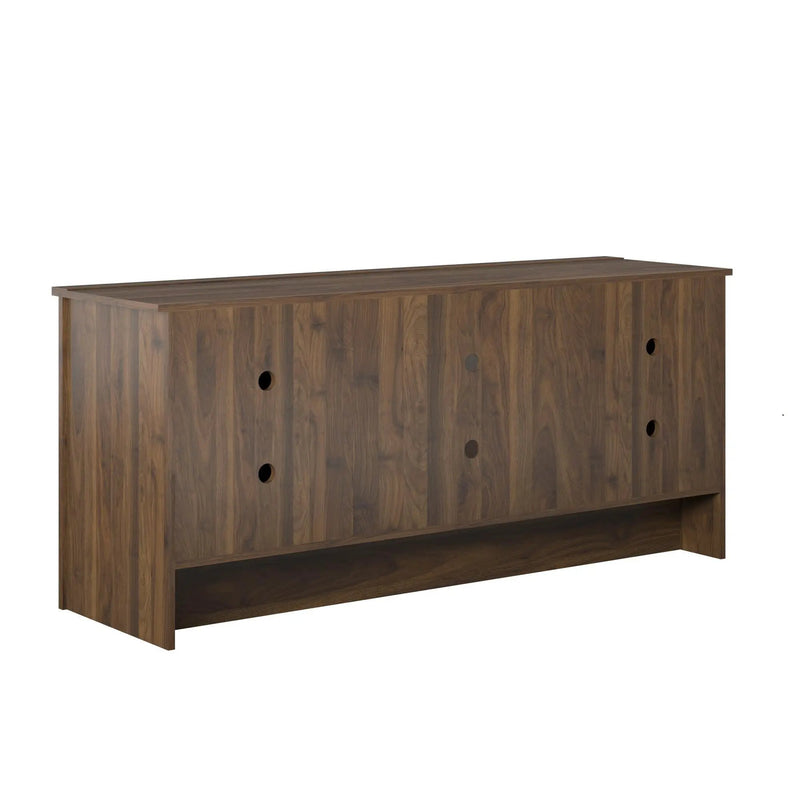 TV Stand For TVs Up To 65" With Open Shelves And Storage Cabinets - Walnut by HouseOfZazla