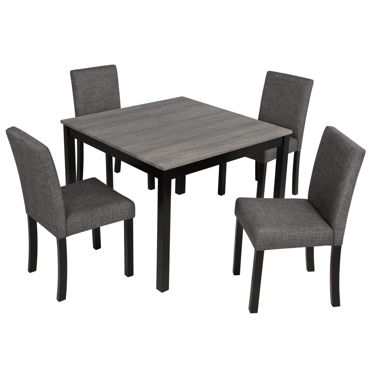 Modern Dining Table Set With Upholstered Chairs