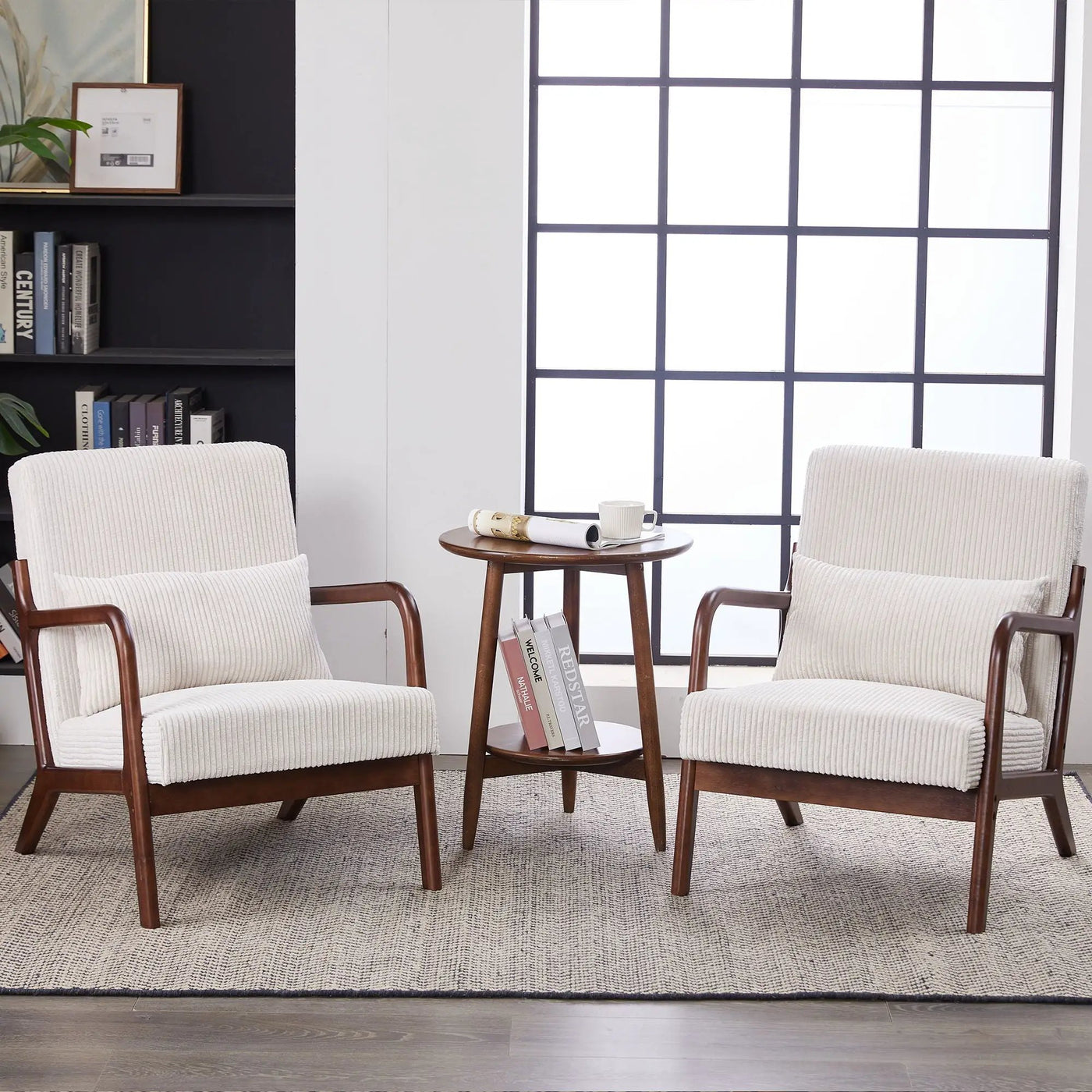 Accent Chair With Pillow And Wood Frame by HouseOfZazla