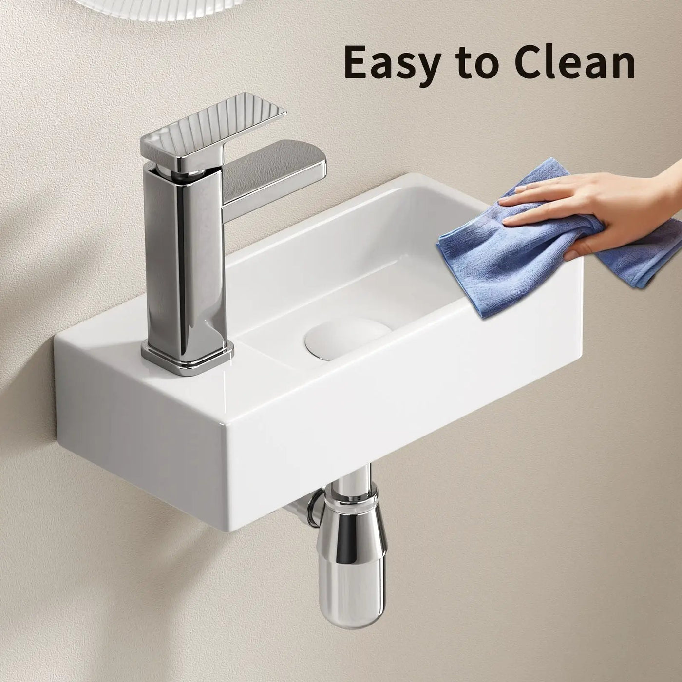 Wall Mounted Bathroom Sink With Faucet And Drain by HouseOfZazla