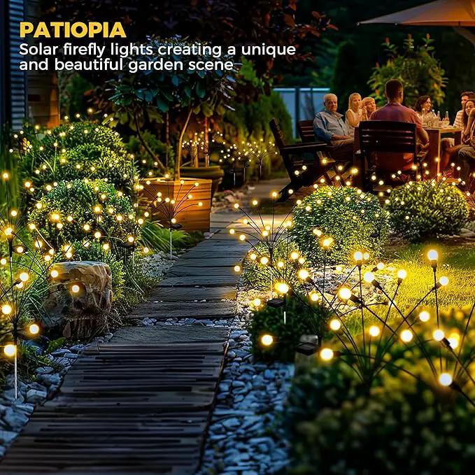 Solar Garden Lights, 40 LED Firefly Garden Lights Solar Outdoor, Solar Lights for Outside Sway by Wind,Solar Lights Outdoor Waterproof for Christmas Yard Patio Pathway Decoration (4 Pack) by GreenHaven Gardens