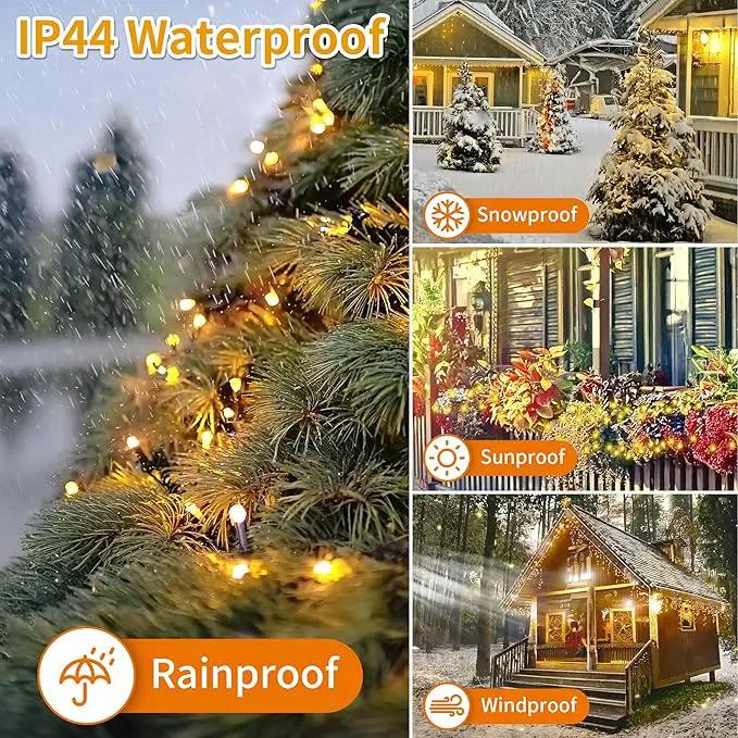 Christmas Light 1000 LEDs 336ft Green Cable Wire Fairy String Tree Twinkle Lights IP44 Waterproof 12 Modes for Christmas Party, Halloween, Outdoor, Garden, Wedding, Home Decoration (Purple) by GreenHaven Gardens