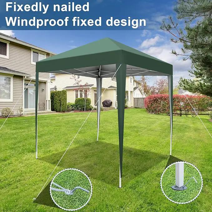 Outvita 6.5x6.5ft Pop Up Canopy Tent, Outdoor Instant Shelter Folding Canopy with Carry Bag for Commercial Events, Party, Backyard BBQ, Camping Green by GreenHaven Gardens
