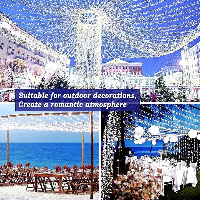 KNONEW 403ft 1000 LED String Lights Outdoor Christmas Lights 8 Modes & Timer Fairy Light Plug in Waterproof LED String Lights for Xmas Yard Tree Wedding Party Holiday Decorations (Cool White) by GreenHaven Gardens