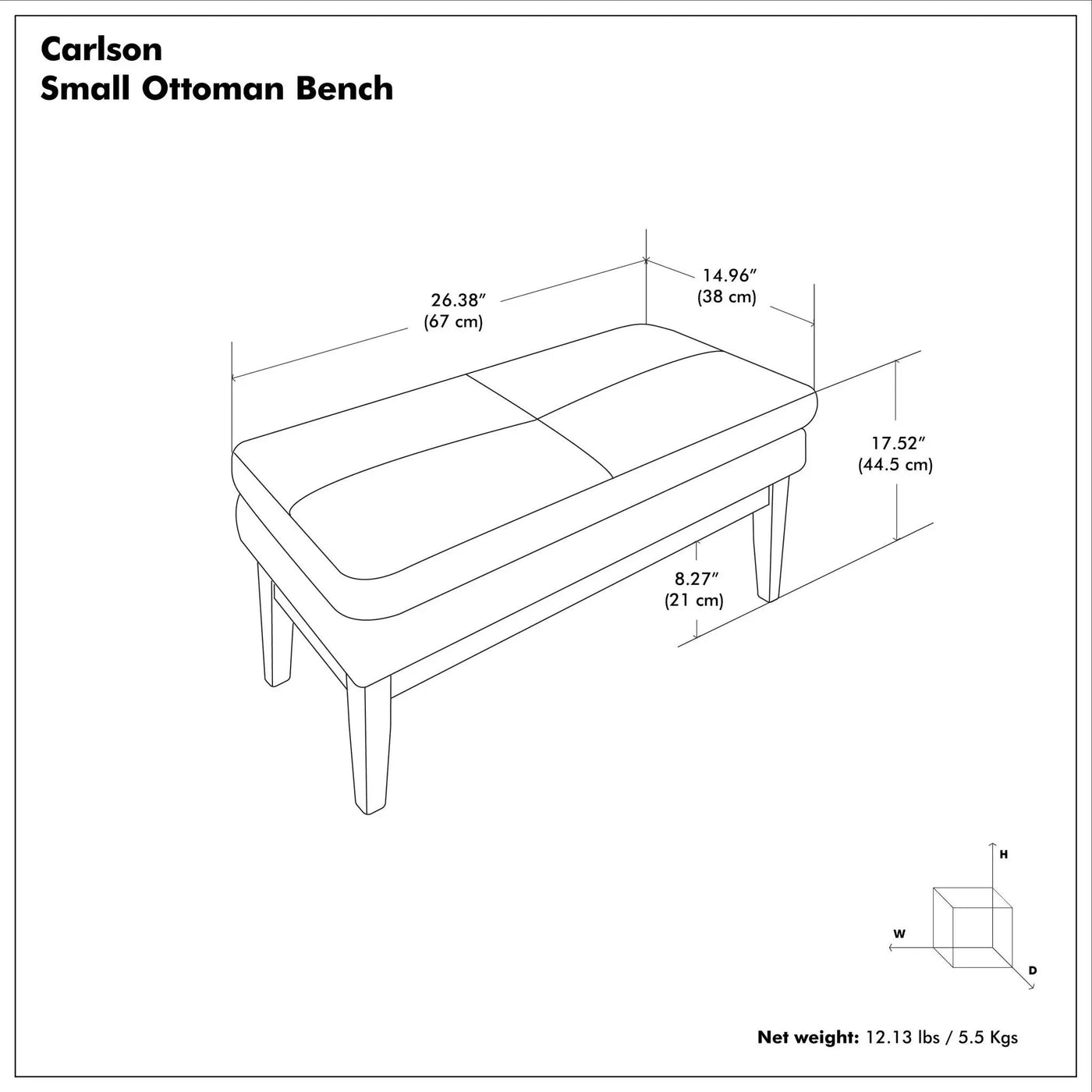 Carlson - Ottoman Bench, Mid Century Design by HouseOfZazla