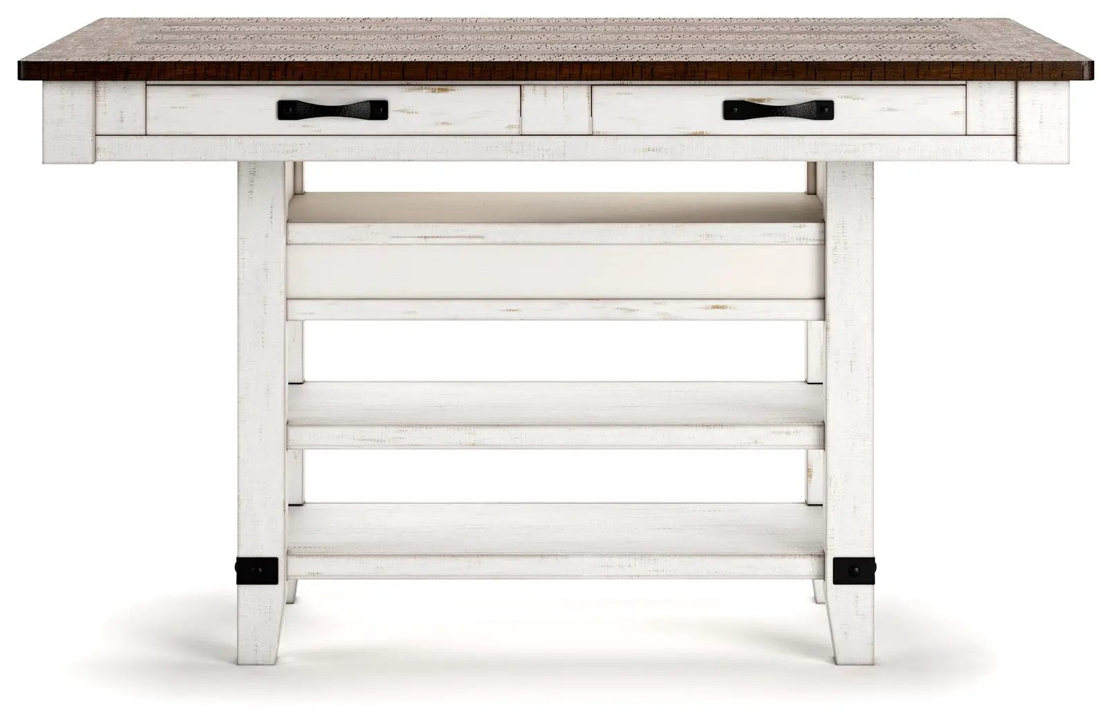 Valebeck - Rect Dining Room Counter Table With Wine Rack by Unique Piece Furniture