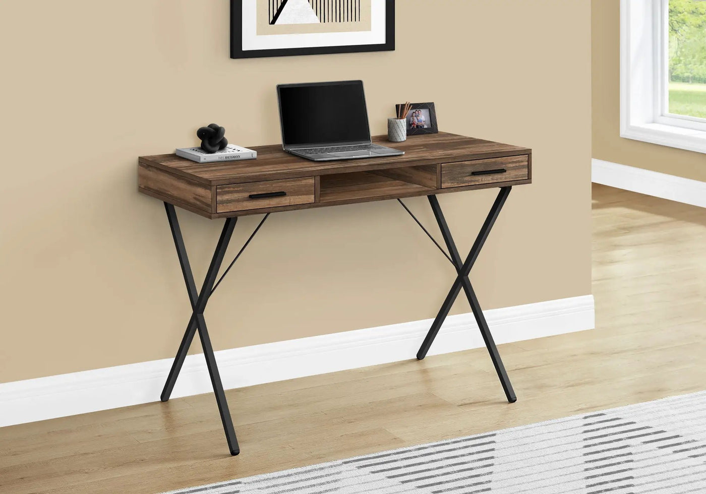 Contemporary Computer Desk with Storage Drawers by HouseOfZazla