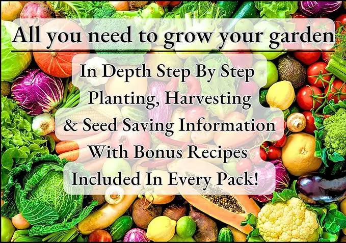 100 Seed Packets, 50 Varieties: Ultimate Seed Vault for Home Food Security & Abundant Gardens by B&KM Farms by GreenHaven Gardens