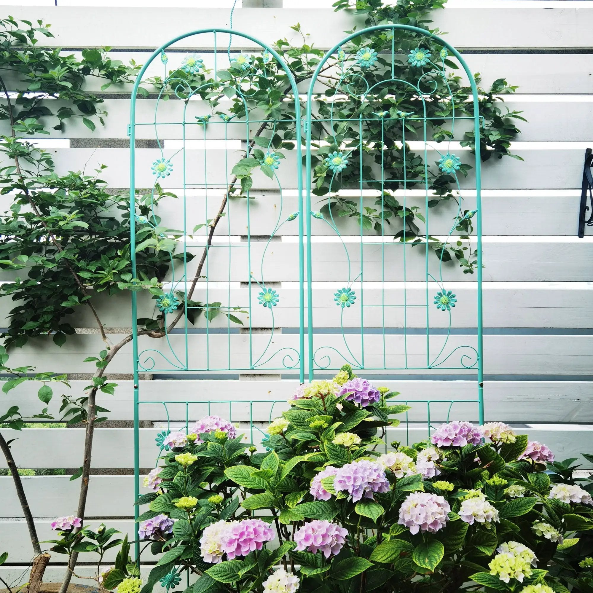 Metal Garden Trellis Rustproof Trellis For Climbing Plant Outdoor Flower Support by HouseOfZazla