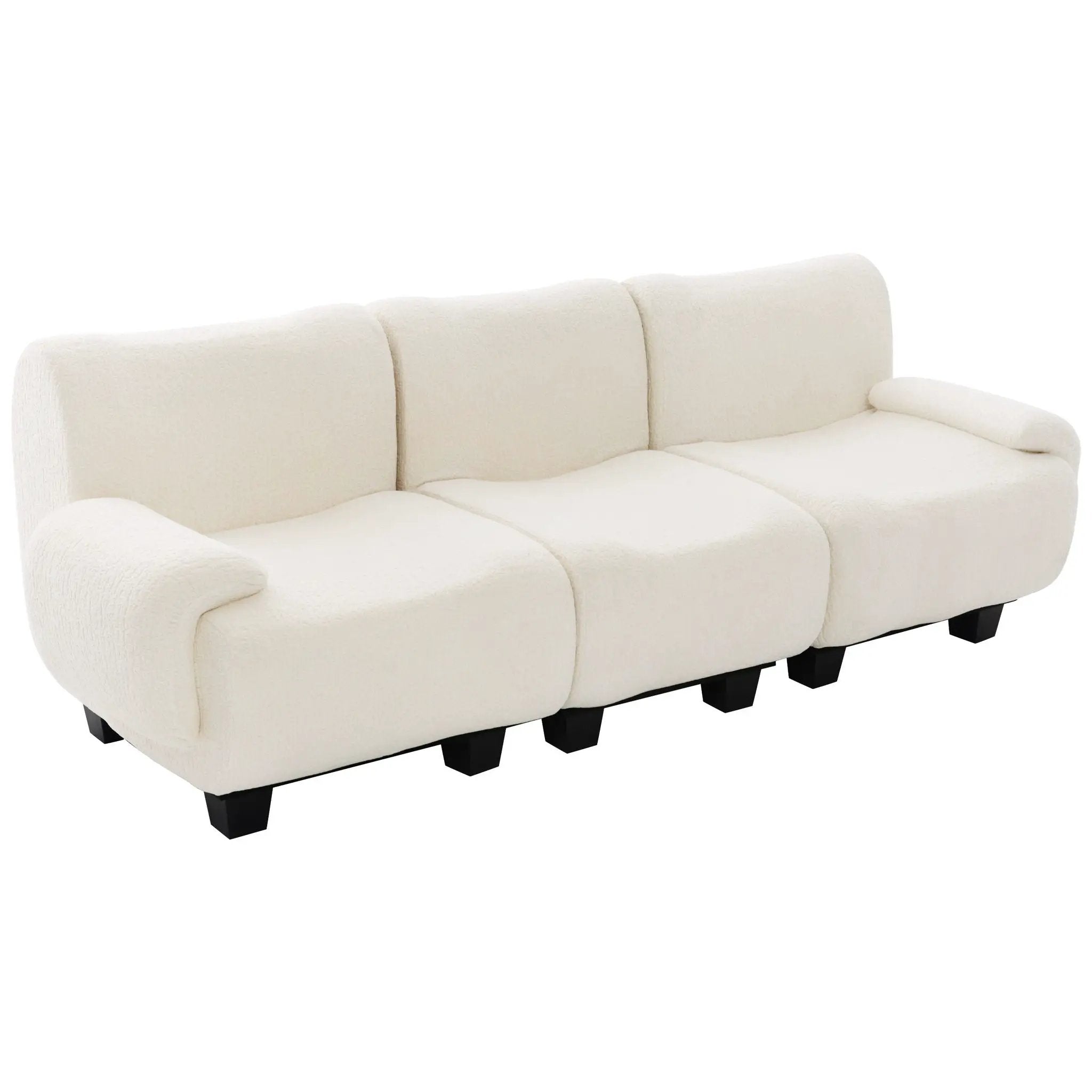 3 Seater Sofa Couch With Curved Armrests by Unique Piece Furniture