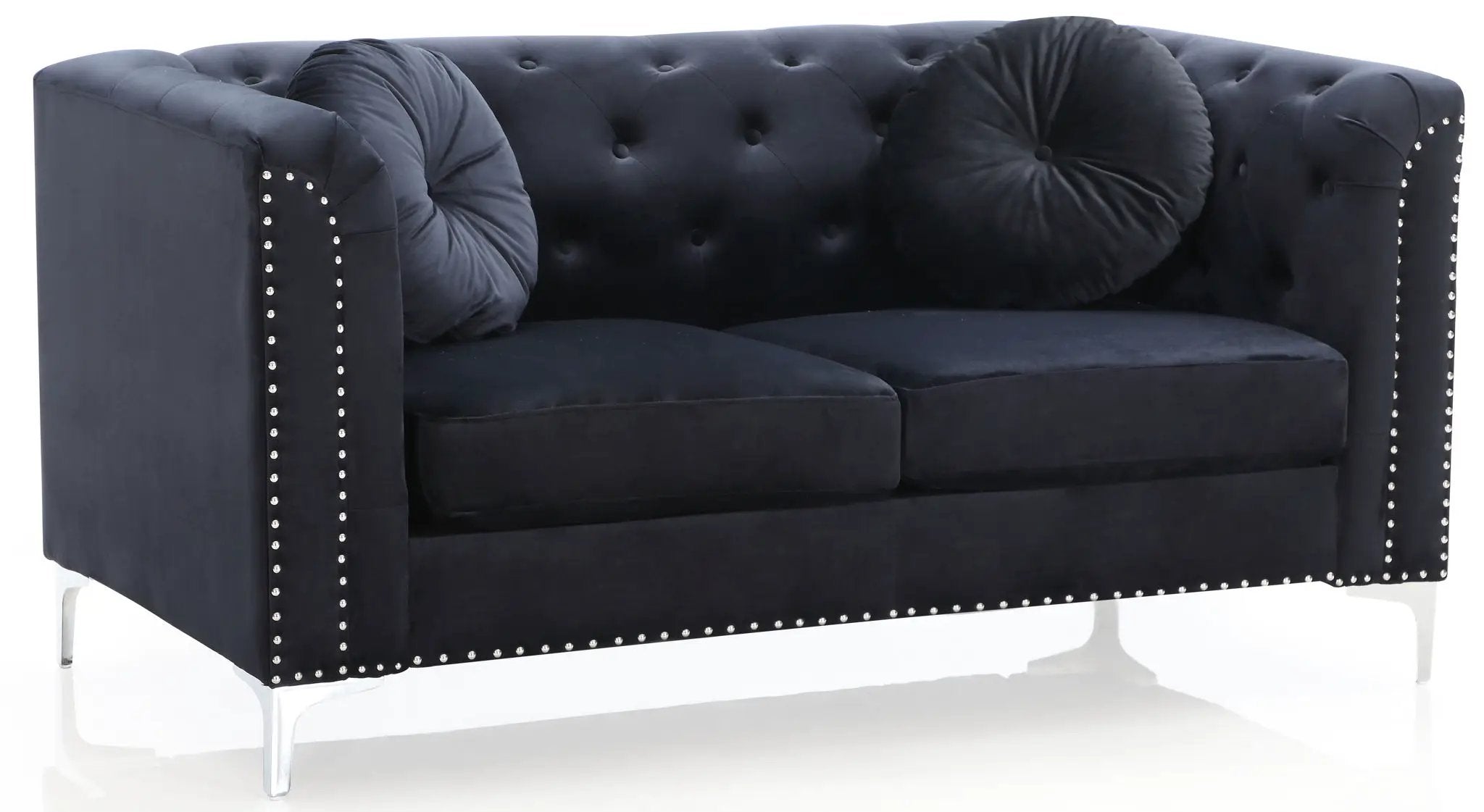 Stylish Sloped Arm Loveseat by Unique Piece Furniture