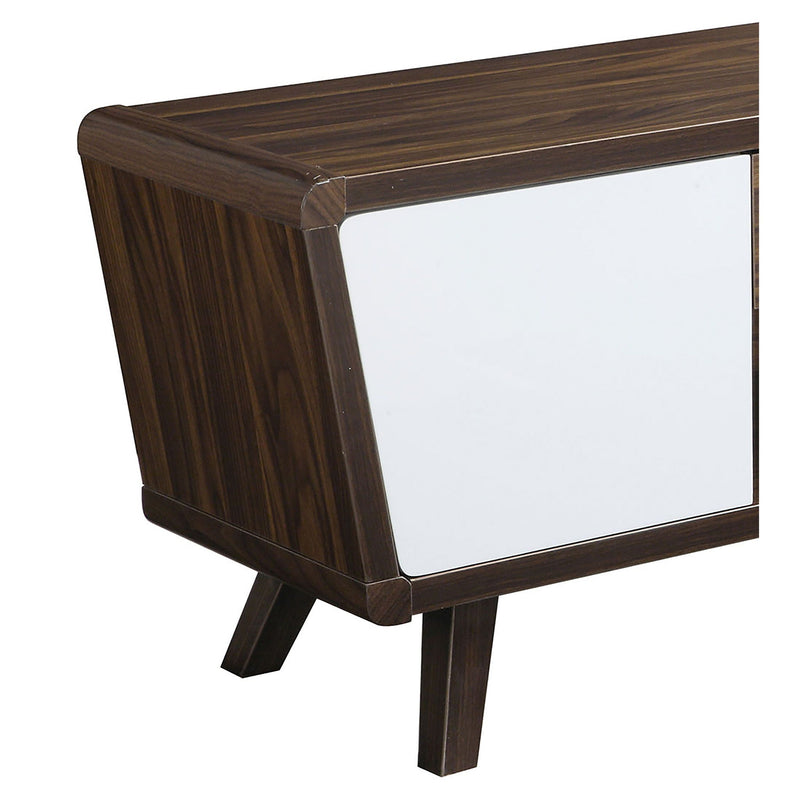 2 Door TV Console With Storage - Walnut