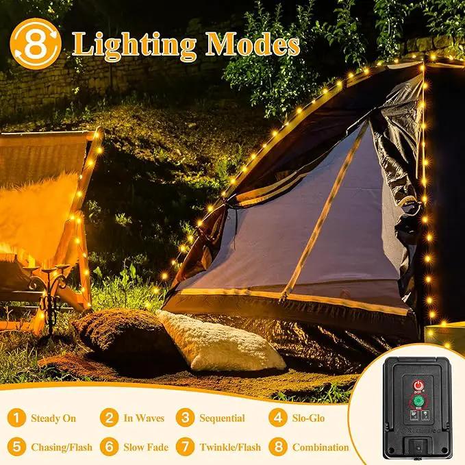 Ollny Solar String Lights Outdoor, 2 Pack Total 80FT 240LED Solar String Lights, 8 Modes IP67 Waterproof Fairy Lights for Outside Yard Garden Holiday Xmas Decorations, Warm White by GreenHaven Gardens