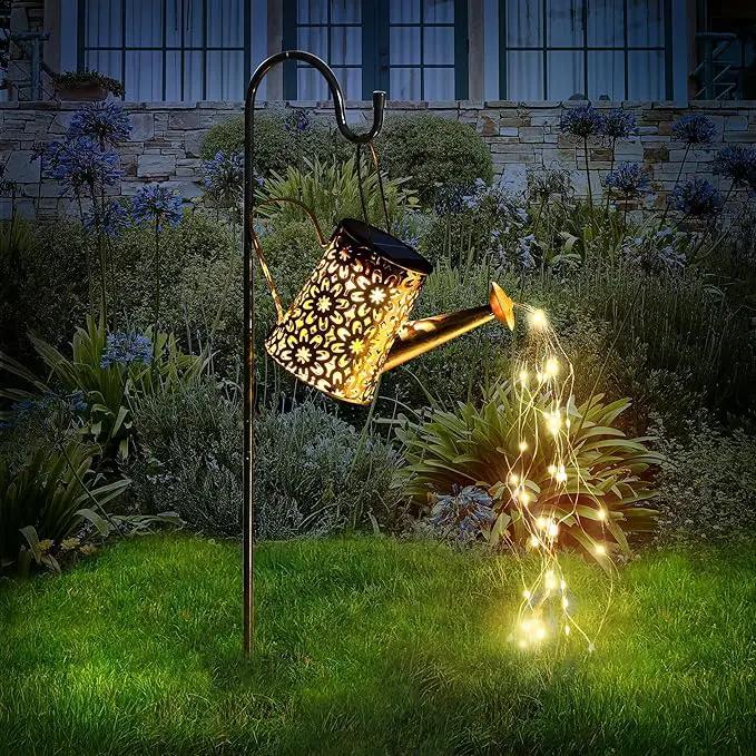Otdair Solar Lights Outdoor Garden Decor, Metal Daisy Solar Watering Can Lights with 2 Lighting Modes, Outdoor Decorations for Yard, Garden, Patio, Pathway, Christmas, Gift for Mom Grandma by GreenHaven Gardens