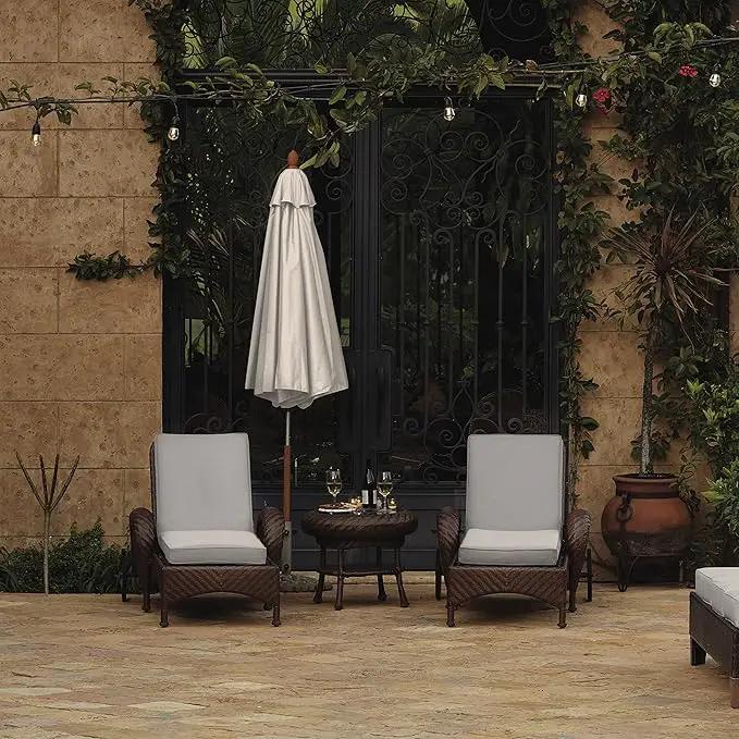 Classic Accessories Montlake Water-Resistant 21 x 20 x 4 Inch Patio Lounge Back Cushion, Heather Grey, Outdoor Loveseat Cushions by GreenHaven Gardens