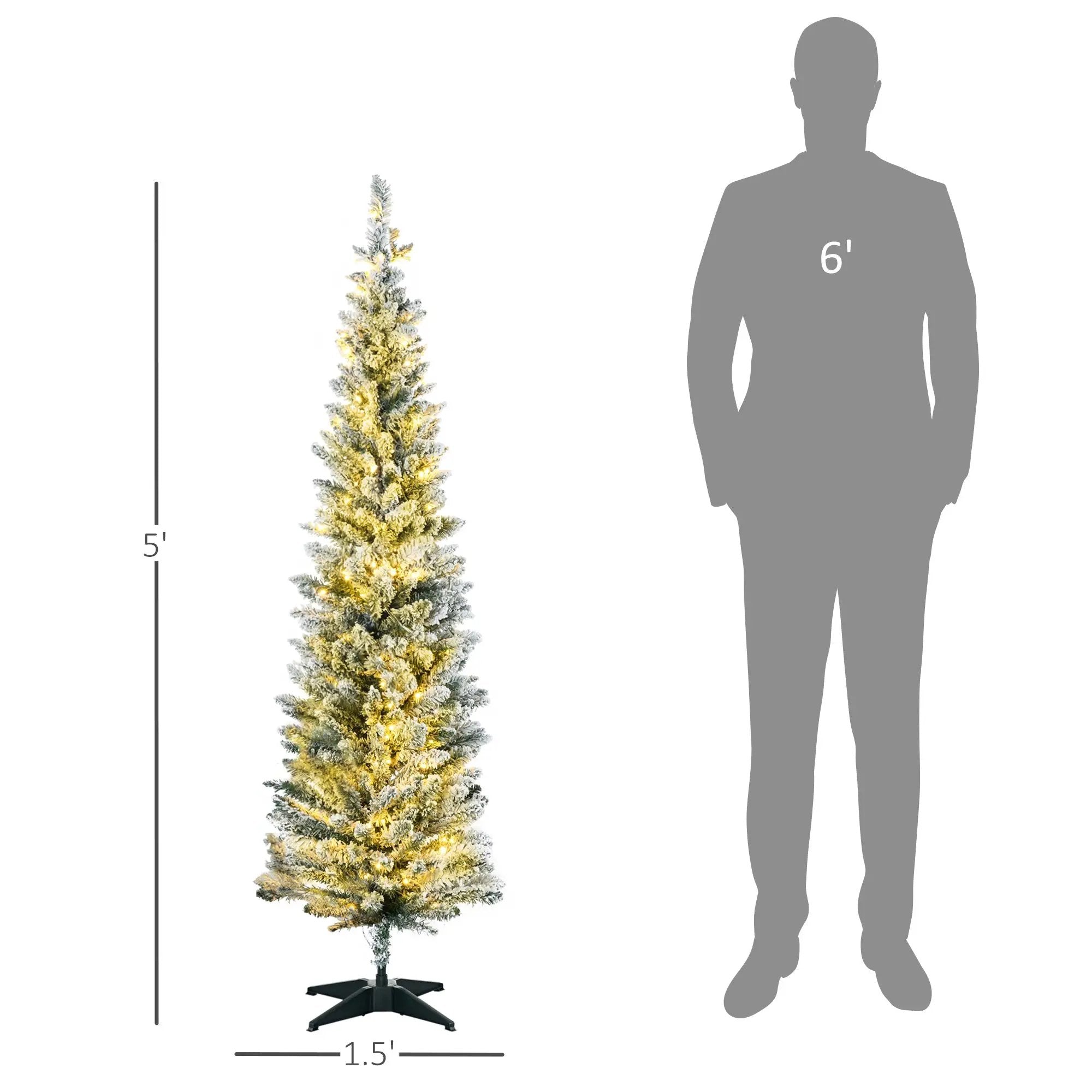 5ft Slim Artificial Christmas Tree by HouseOfZazla