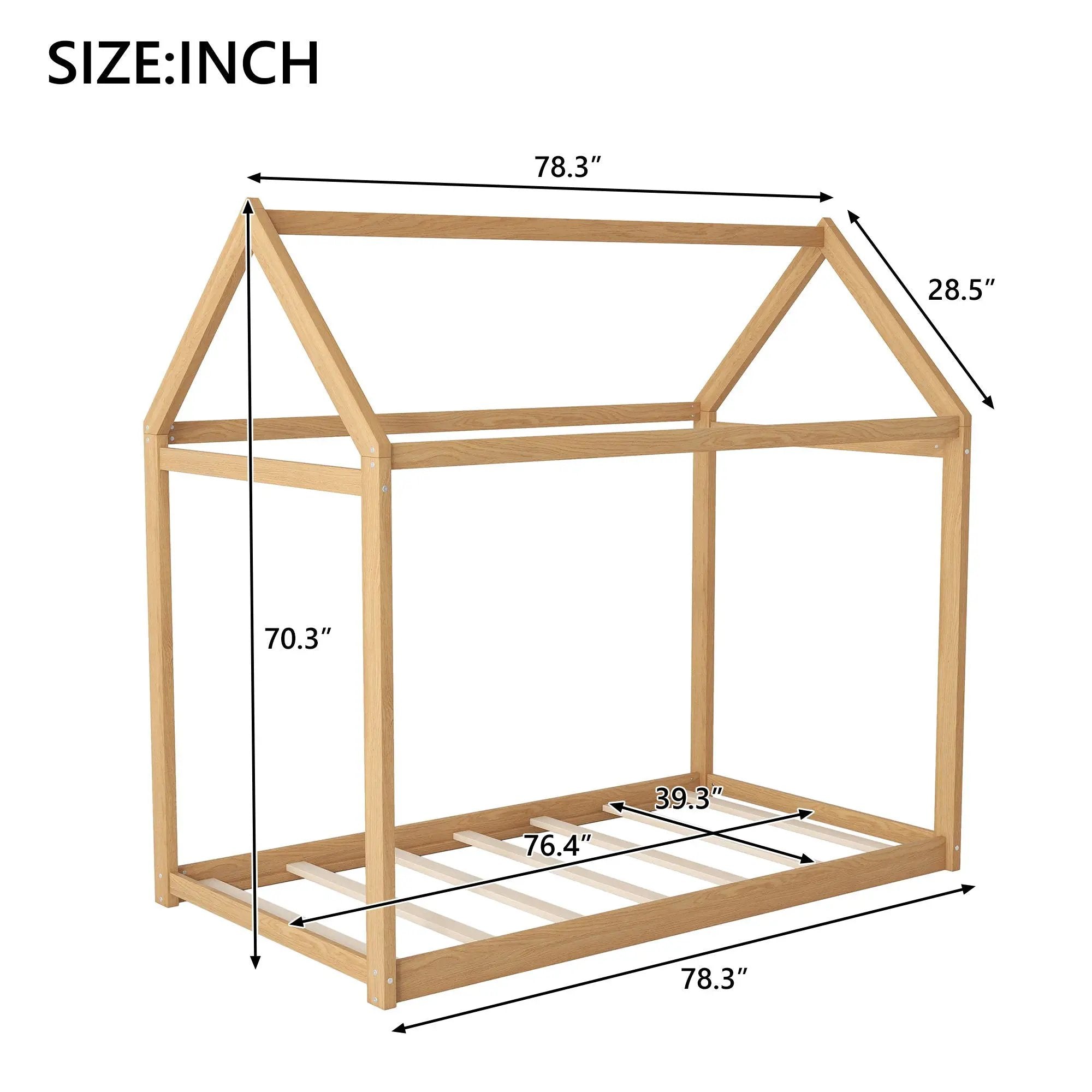 Wooden House Shaped Bed by Unique Piece Furniture
