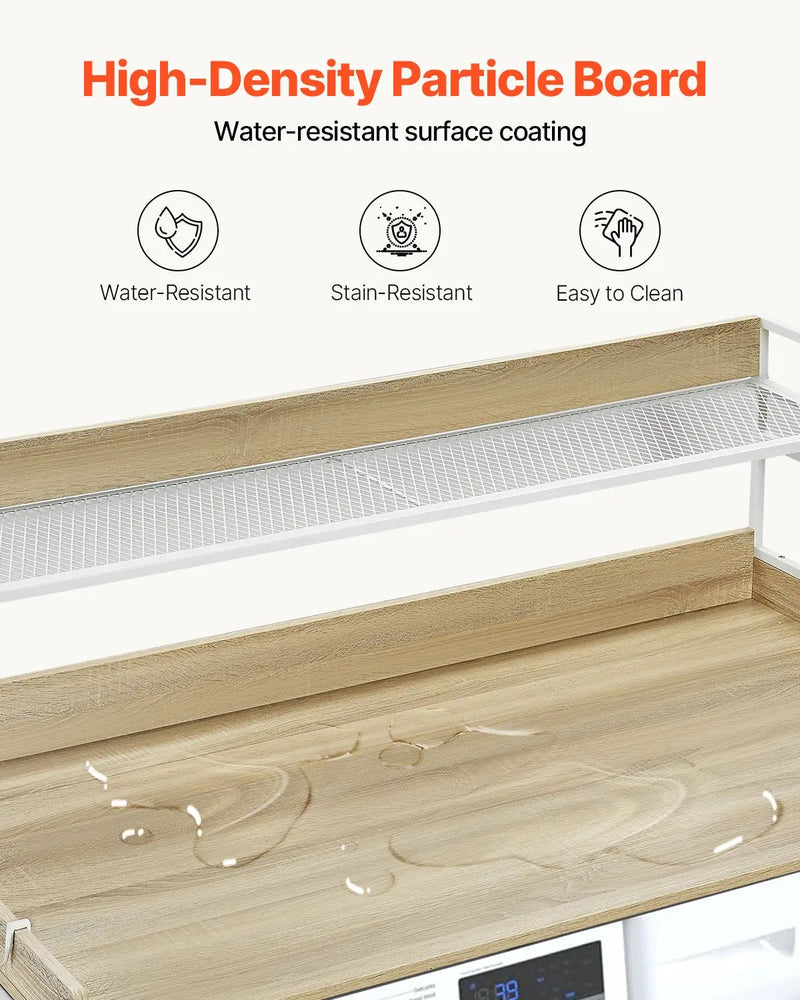 Washer Dryer Countertop with 2-Tier Shelf by HouseOfZazla