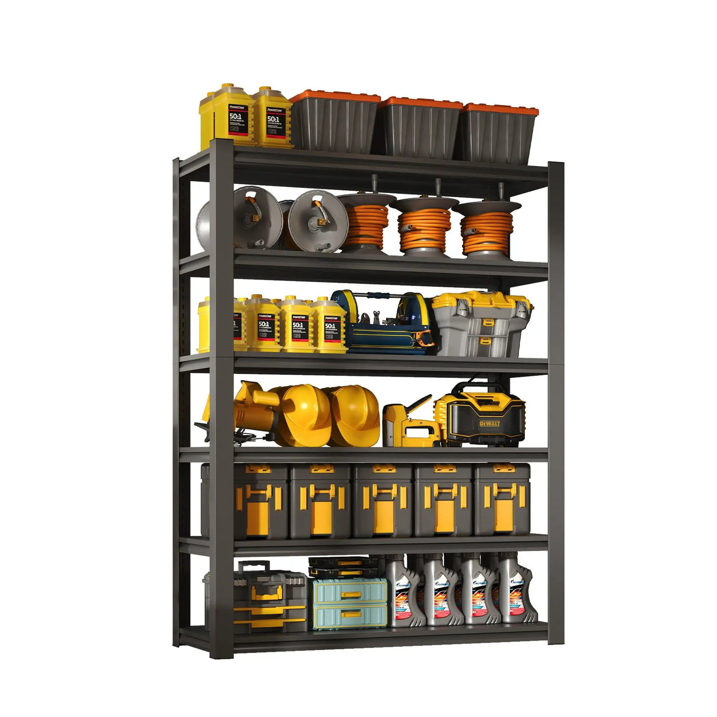 Industrial Heavy Duty Metal Garage Shelving Unit, Adjustable Storage Rack by HouseOfZazla