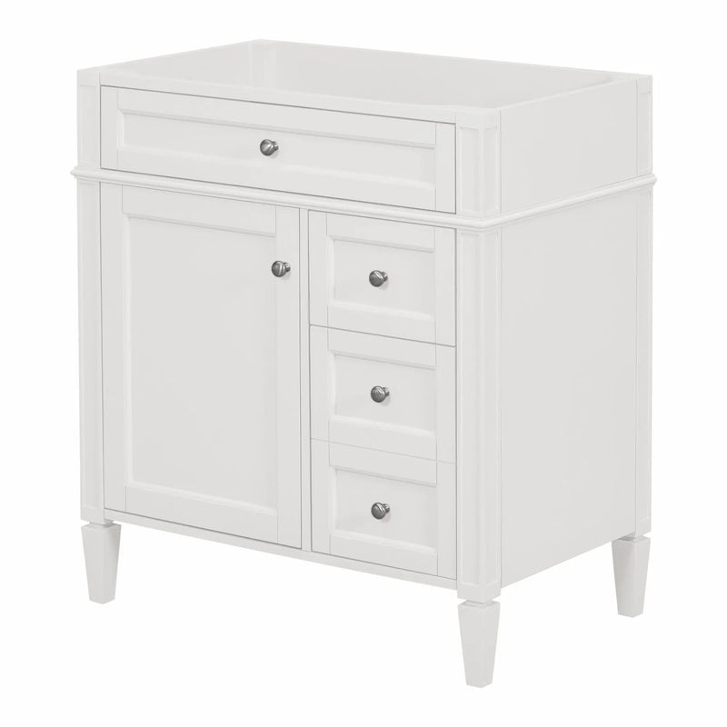 Bathroom Vanity With 2 Drawers And Tip-Out Drawer, Storage Cabinet by Unique Piece Furniture
