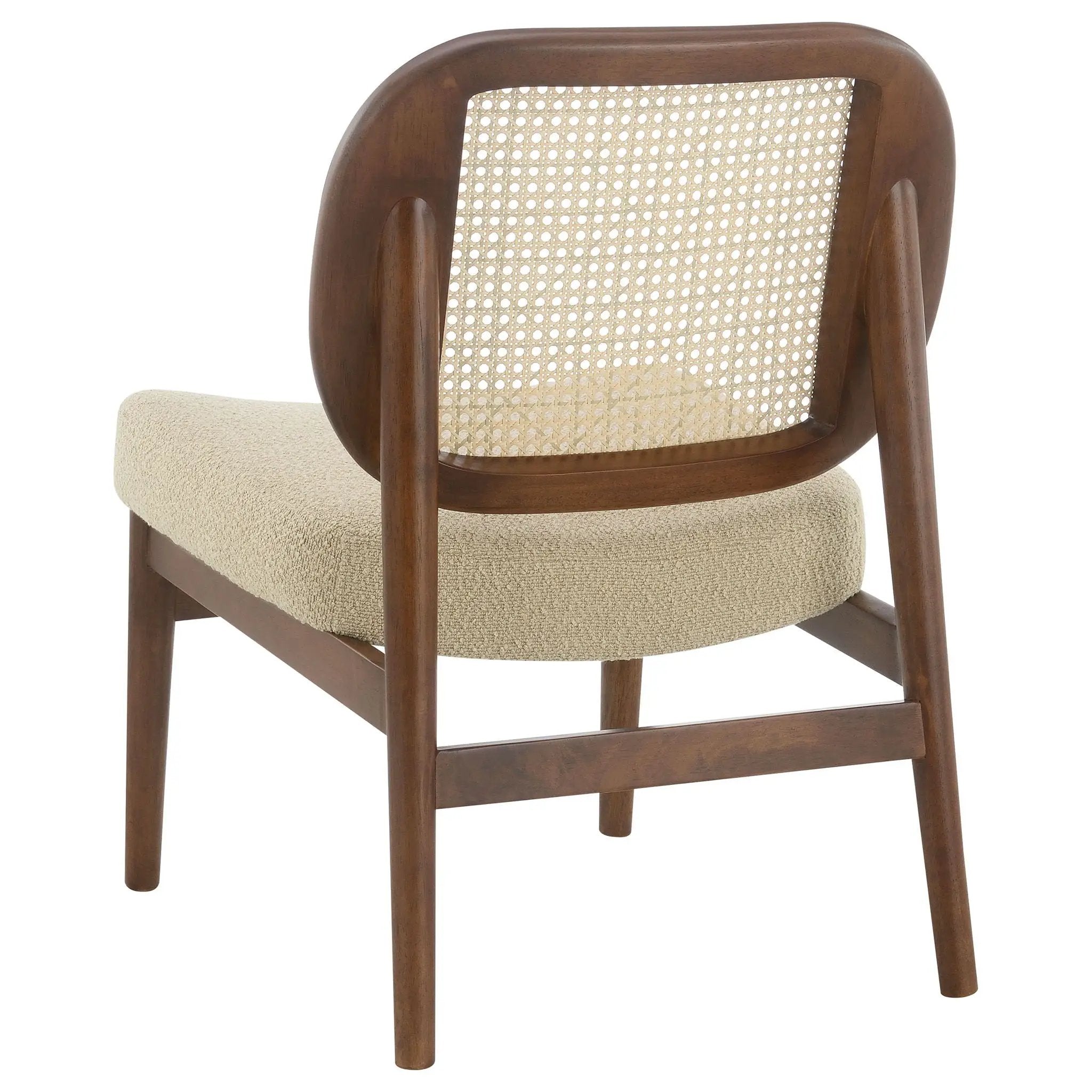 Rayo Rattan Cane Back Accent Chair with Padded Seat Camel by Unique Piece Furniture
