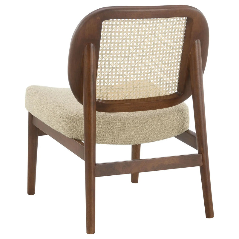 Rayo Rattan Cane Back Accent Chair with Padded Seat Camel by Unique Piece Furniture
