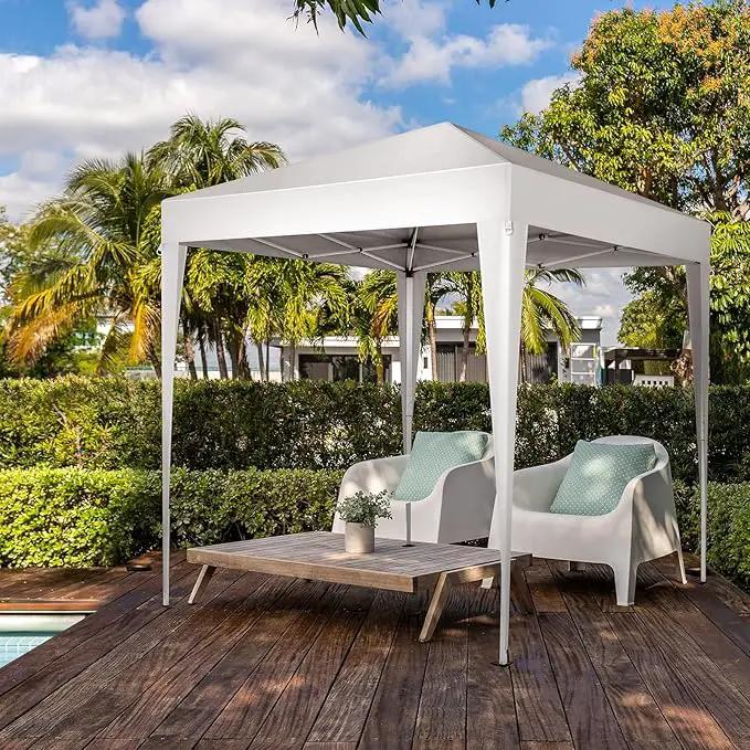Outvita 6.5x6.5ft Pop Up Canopy Tent, Outdoor Instant Shelter Folding Canopy with Carry Bag for Commercial Events, Party, Backyard BBQ, Camping White by GreenHaven Gardens