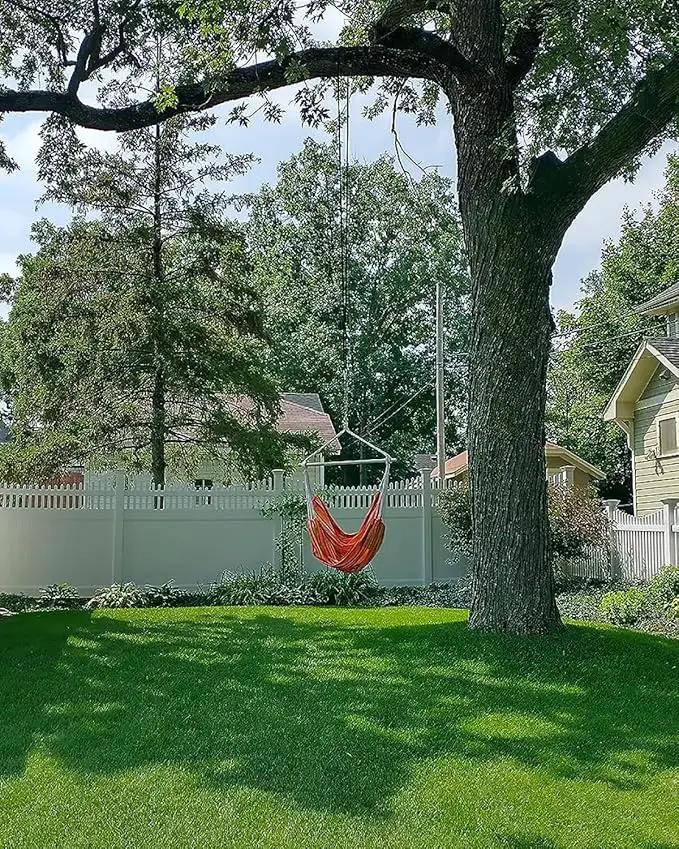 ADVOKAIR Hammock Chair Swing (500 lbs Max) - Hanging Hammock Chair Rope Swing Indoor for Bedroom, Outdoor, Patio, Bedroom, Porch, Deck - Sturdy Steel Bar with Anti-Slip Safety Rings by GreenHaven Gardens