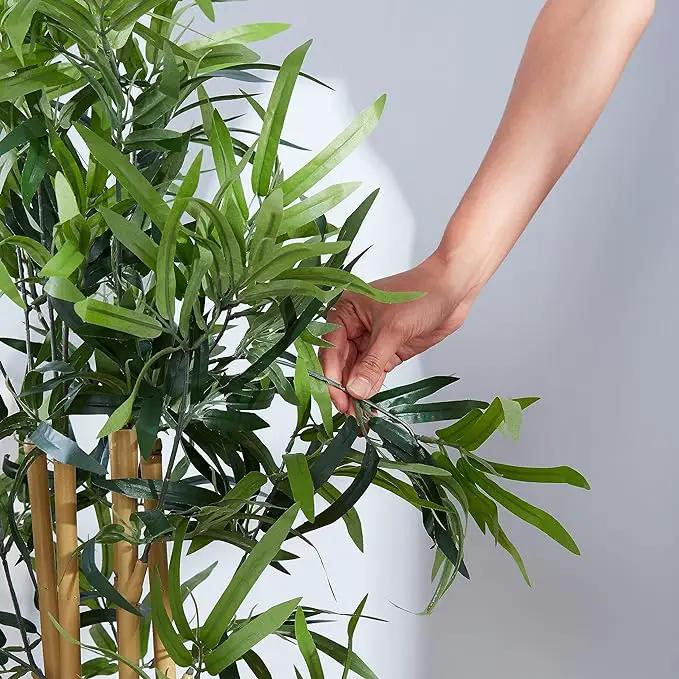 Amazon Basics Artificial Fake Bamboo Plant with Plastic Planter Pot, 39.4", Green by GreenHaven Gardens