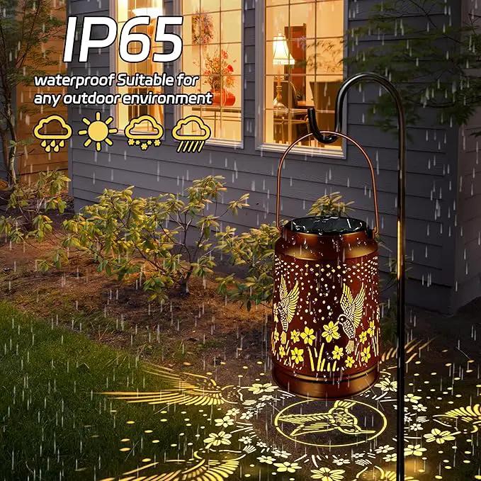 KY&BOSAM Solar Lanterns Outdoor Waterproof Hummingbird Garden Decor Birthday Gifts for Women Mom Grandma Hanging Solar Lights Outdoor Metal LED Lantern Outside for Yard Patio Backyard Porch Pathway by GreenHaven Gardens