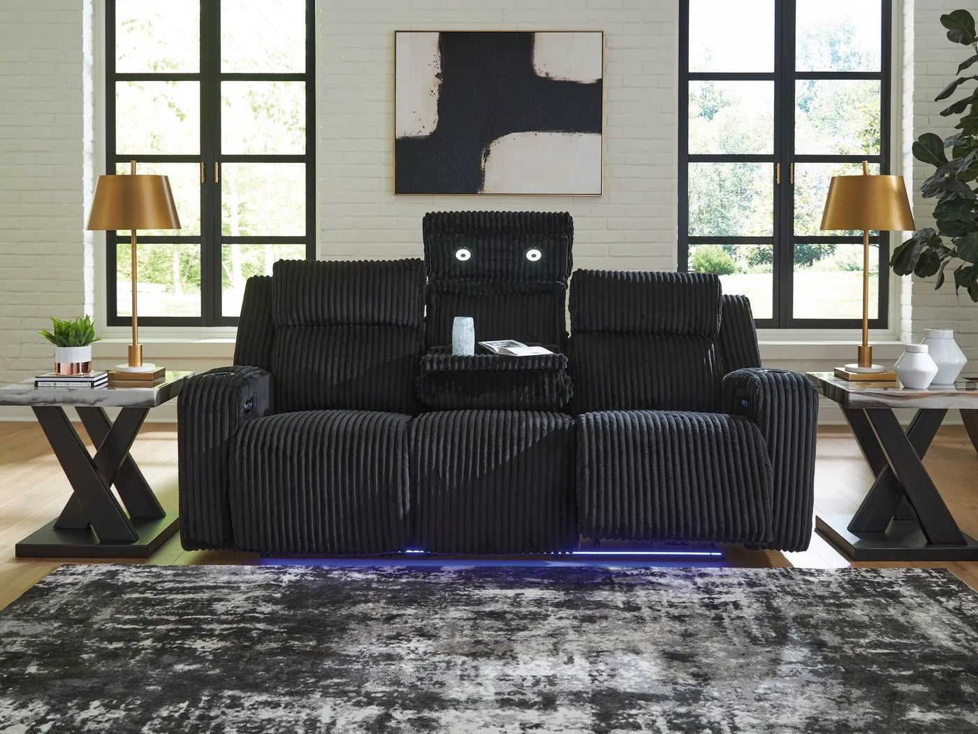 Forest Lake - Power Reclining Sofa With Adj Headrest by Unique Piece Furniture