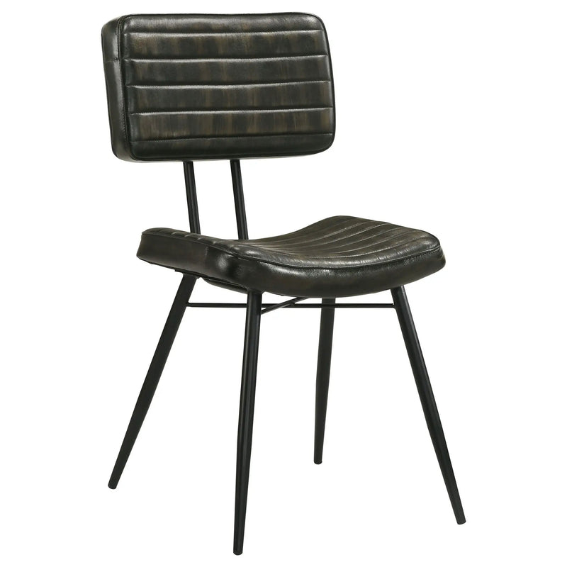 Misty Leather Upholstered Dining Chair Espresso (Set of 2) by Unique Piece Furniture