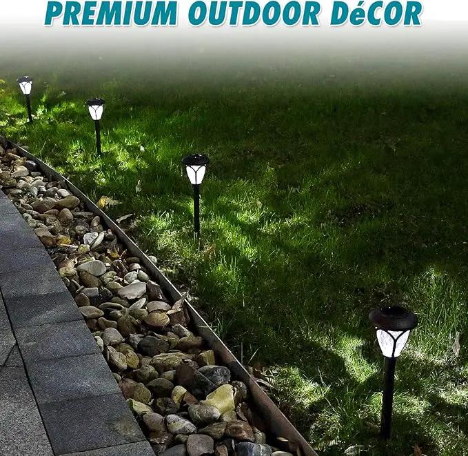 HECARIM Solar Lights Outdoor, 10 Pack Solar Pathway Lights, Solar Powered Garden Lights, Waterproof LED Solar Landscape Lights for Walkway, Pathway, Lawn, Yard and Driveway… by GreenHaven Gardens