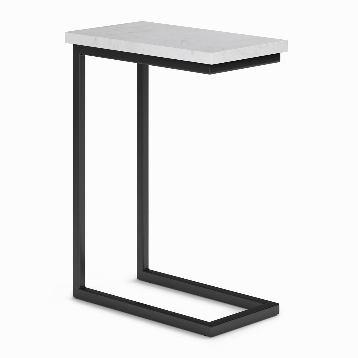 Handcrafted C Side Table with Powder-Coated Metal Base - Multiple Colors, photo 4 of 40