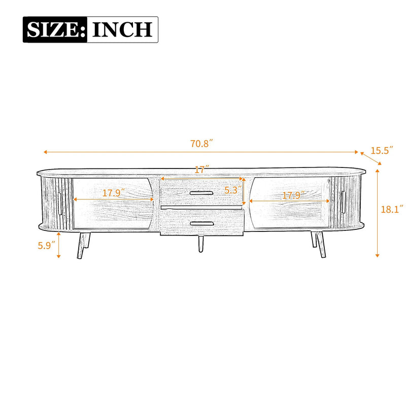 TV Stand Entertainment Center With Storage by HouseOfZazla