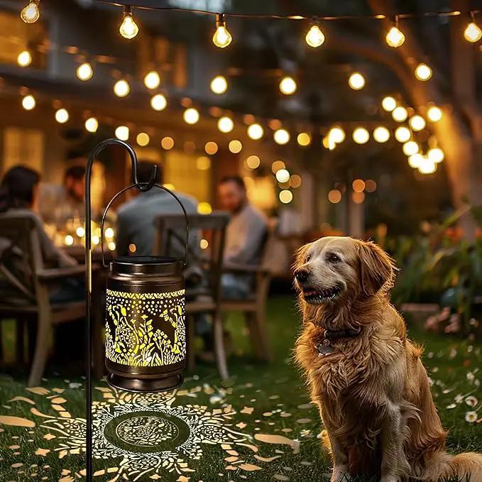 KY&BOSAM Pet Dog Memorial Solar Lights Outdoor Garden Decor Solar Lanterns Outdoor Waterproof Metal Light Memorial Gift, Pet Loss, Pet Sympathy, Thoughtful Dogs and Cats Remembrance, Bereavement Gift by GreenHaven Gardens