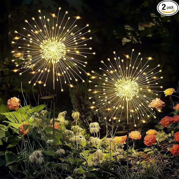 GIGALUMI Garden Outdoor Decor Lights 120LED 2Pack, Solar Garden Lights for Yard Outside Fairy Decorative,Solar Powered for Yard Pathway Flowerbed Planter Balcony Patio Decor（Warm White） by GreenHaven Gardens