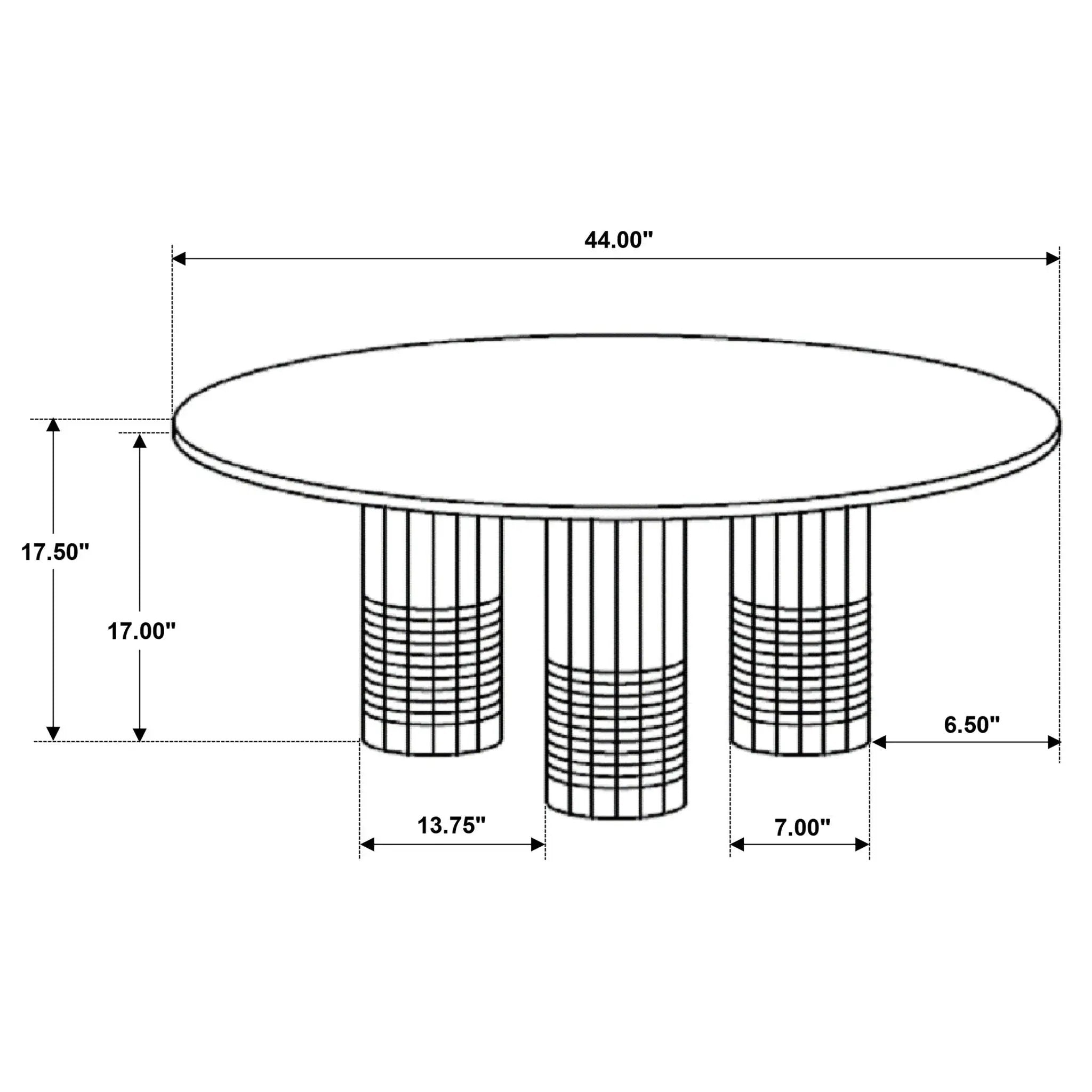 Astoria Round Genuine Marble Coffee Table White by Unique Piece Furniture