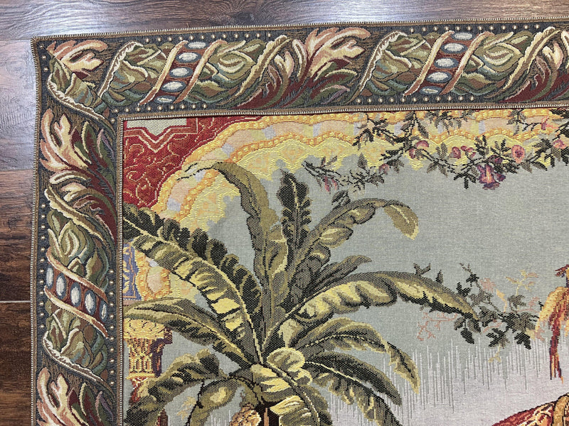 Vintage Tapestry 4 x 5.6, Adorned Elephant Pictorial by Jewel Rugs