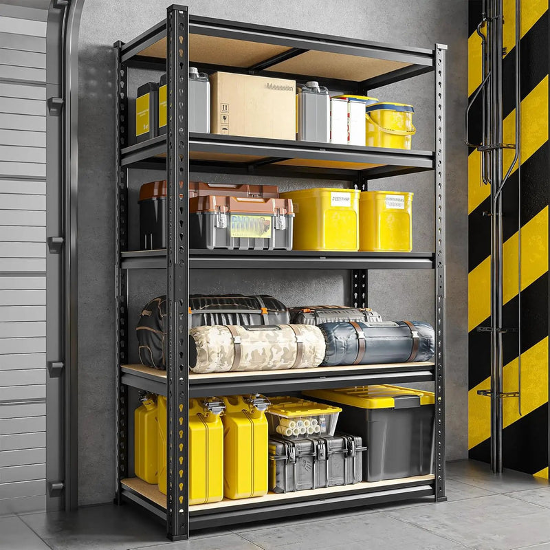 63" H Garage Shelving 31.5" W Storage Shelves Adjustable 2000LBS Metal Shelving Heavy Duty 5 TierGarage Shelves for Pantry Kitchen Closet Basement Warehouse by GreenHaven Gardens