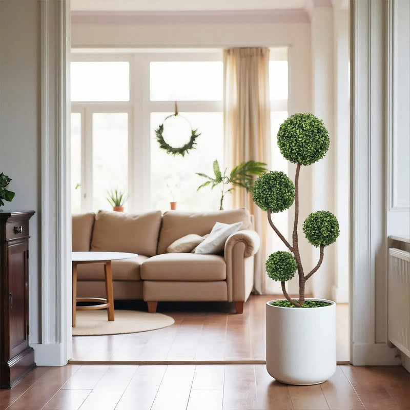 4ft Tall Artificial Boxwood Topiary Tree by HouseOfZazla