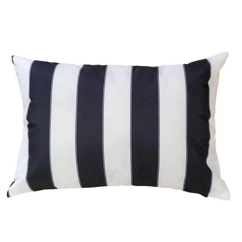 Horizon - Stripe Pillow Outdoor & Indoor - Black by Unique Piece Furniture