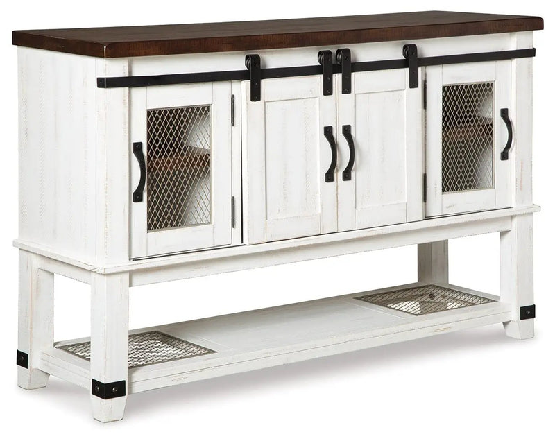 Valebeck - Dining Room Server - White / Brown by Unique Piece Furniture