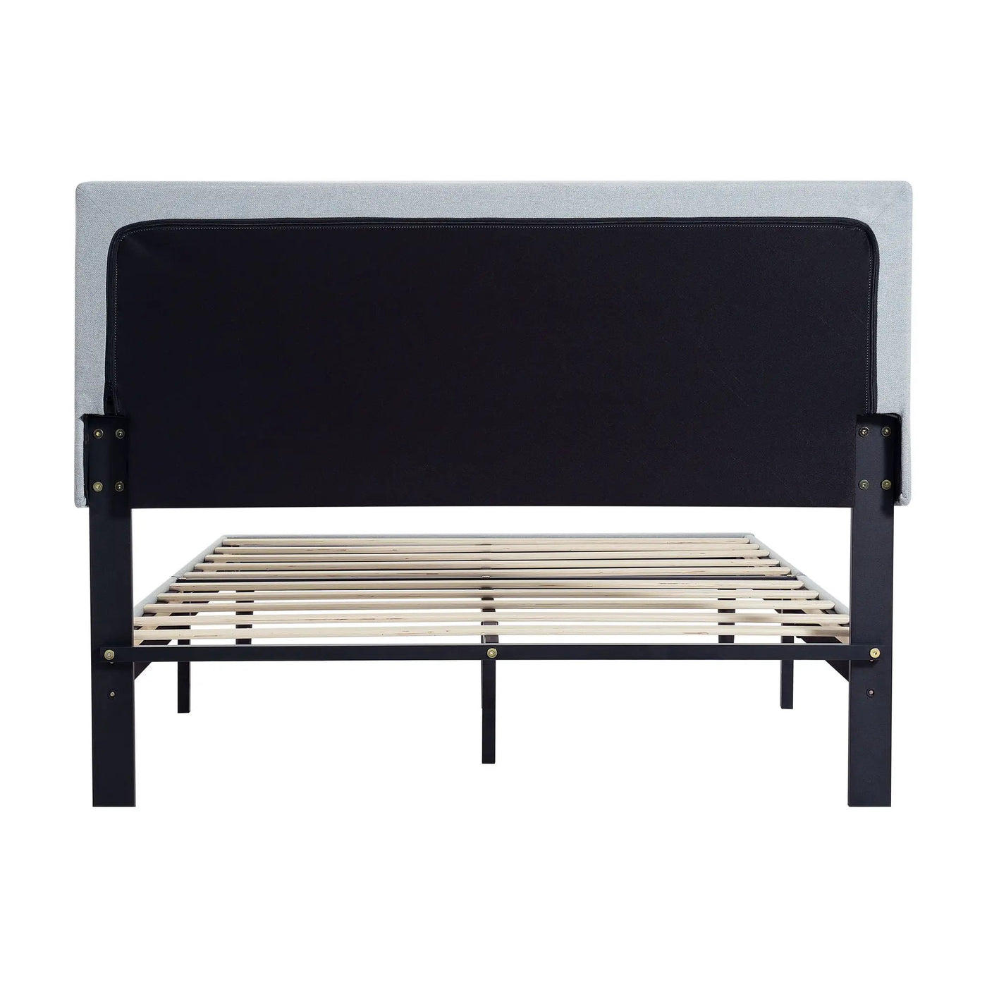 Modern Upholstered Platform Bed Frame With Button Tufted Fabric Headboard by Unique Piece Furniture