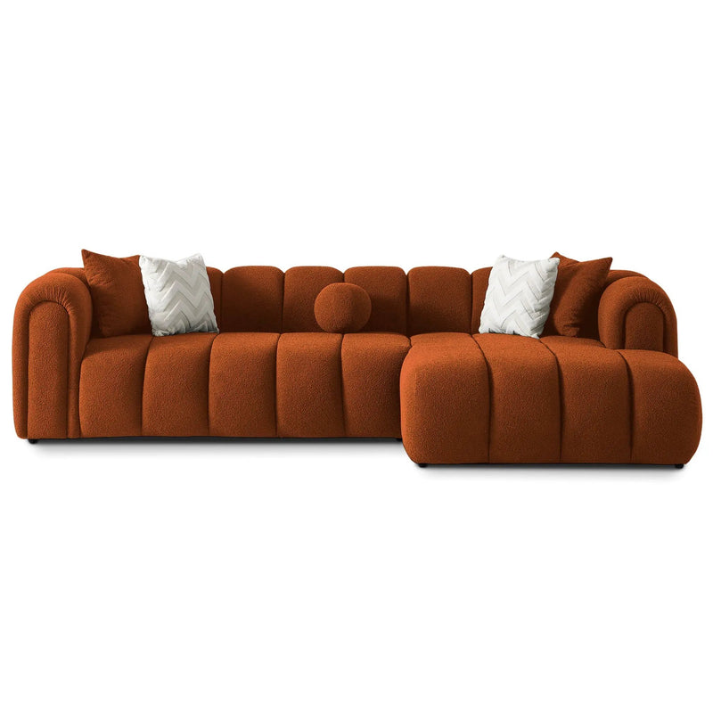 Beatrice Modern Tufted Sectional - Burnt by HouseOfZazla