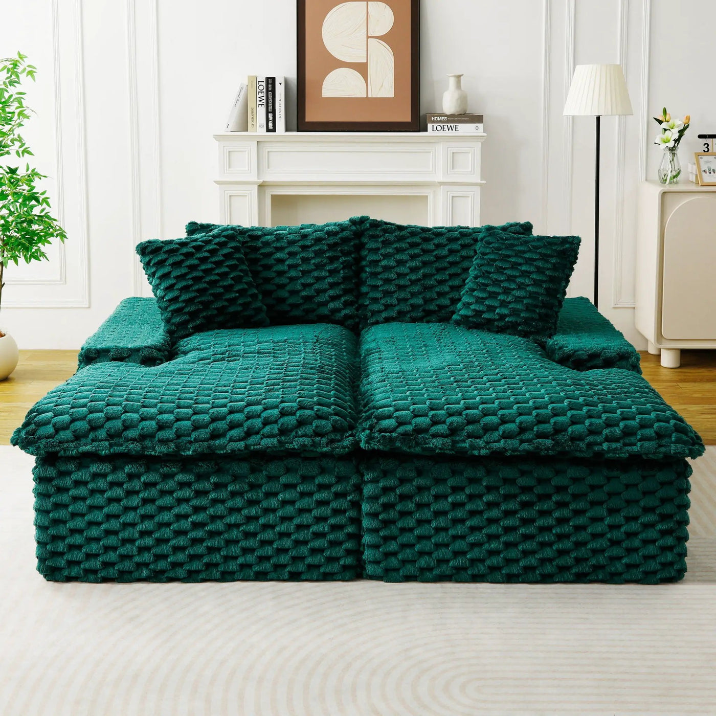 Double Chaise Lounge With Full Compressed Sponge by HouseOfZazla