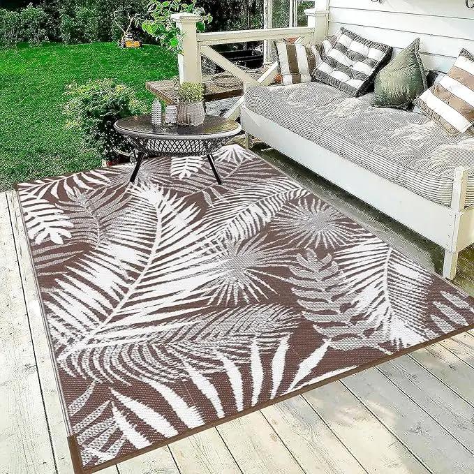 HiiARug Outdoor Rug 5x7Ft Outdoor Plastic Straw Rug Waterproof Outdoor Rugs for Patios Clearance Reversible Patio Mat Outdoor Carpet for Patio Camping Porch Deck RV Camper Backyard by GreenHaven Gardens