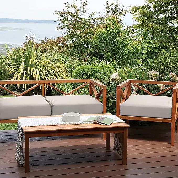 Classic Accessories 62-017-MUSHRM-EC Ravenna Seat Cushion, 21x19x5 Inch (Pack of 1), Mushroom, Patio Loveseat Cushion by GreenHaven Gardens
