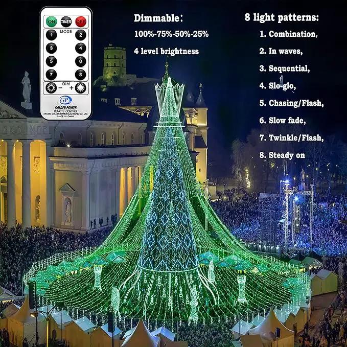 KNONEW 403ft 1000 LED Christmas String Lights Outdoor 8 Modes & Timer Fairy Light Plug in Waterproof LED Fairy Lights for Xmas Yard Tree Wedding Party Holiday Decorations (Green) by GreenHaven Gardens