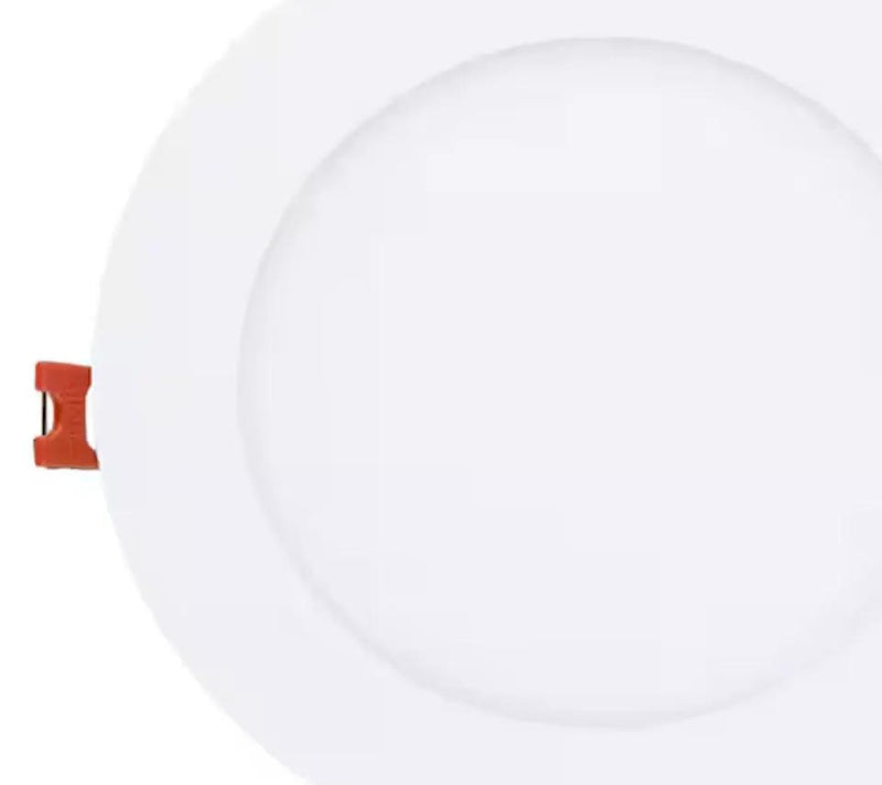 Commercial Electric Ultra Slim Integrated LED 6 in Round Adj Color Temp Canless Recessed Light for Kitchen Bath Living rooms, White by Selzalot